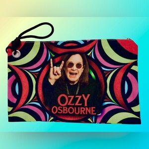 Ozzy Osbourne Handmade & Designed Large Double Sided Wristlet Bag